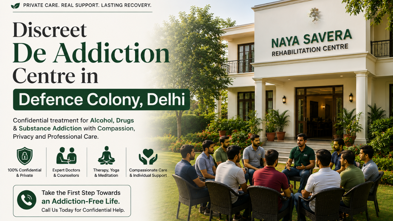 Discreet De Addiction Centre in Defence Colony, Delhi