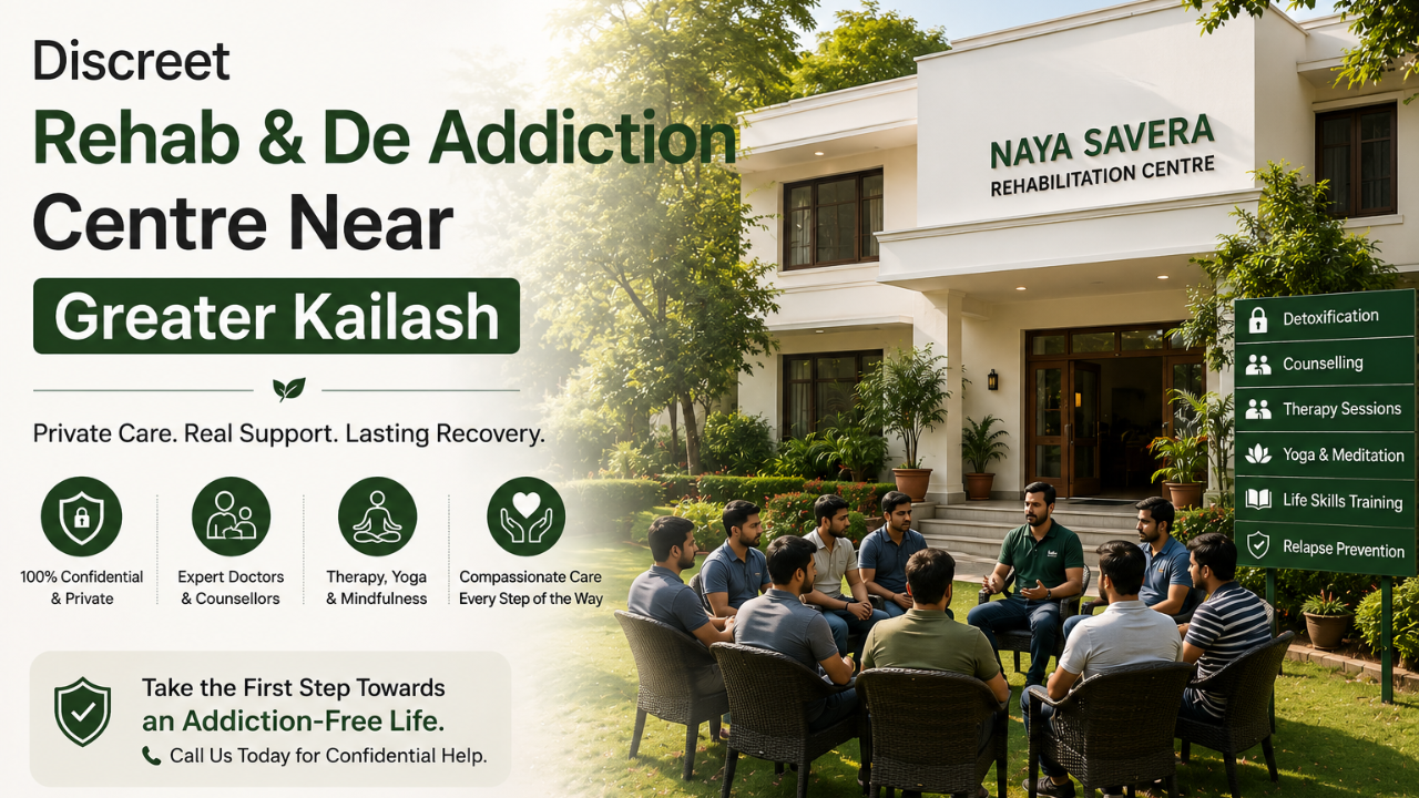 Discreet Rehab & De Addiction Centre Near Greater Kailash